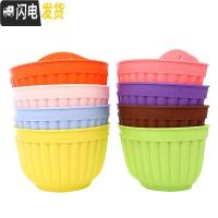 三维工匠挂式花盆简约加厚树脂塑料吊盆挂盆吊兰花盆垂吊绿萝月季玫瑰花盆 颜色随机6个(配挂钩) 大号[口长20.5花盆容器