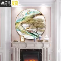 三维工匠钻石画2020新款满钻5d客厅玄关卧室圆形发财麋鹿 满钻全贴[70*70cm]配套铝合金画框带玻璃背板联系十字绣