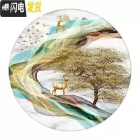 三维工匠钻石画2020新款满钻5d客厅玄关卧室圆形发财麋鹿 满钻全贴[100*100cm]送全套工具包,免费补钻,十字绣