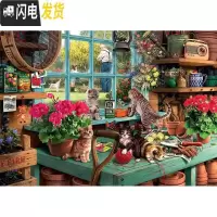 三维工匠新款精准印花棉绣线十字绣 客厅卧室油画 好奇小猫调皮捣蛋 14ct画格埃及棉线92*68