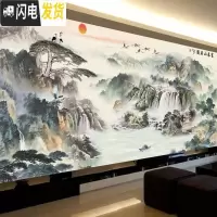 三维工匠钻石画2019年新款富春山居图大幅大气满钻点砖十字绣客厅旭 [满钻全贴][富春山居图180*75CM][送工具]