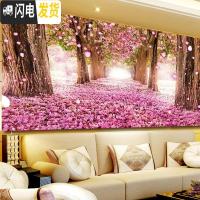 三维工匠钻石画新款客厅浪漫樱花树风景2019满贴砖大气自己 [满钻]200*80cm[炫彩魔方AB][全部贴]多配十字绣