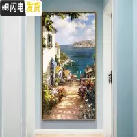 三维工匠十字绣2020新款客厅北欧风格简约现代地中海边小镇 [丝线满绣]80x150中格三股线绣/免费补线/精准印花/不