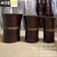 三维工匠北欧高筒陶瓷花盆特大大 大号家用创意君子兰盆景阳台托盘室 金线-古铜[送托盘、垫片] 特大花盆容器