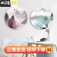 三维工匠山水画十字绣2019新款绣风景水墨客厅简约中式现代线绣小件自己绣 春:大格4股绣60X60CM棉线