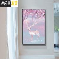 三维工匠2020年新款钻石画满钻客厅玄关卧室发财鹿竖版小幅小件十字绣201 [满钻90*140厘米]钻量多30送工具包