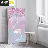 三维工匠2020年新款钻石画满钻客厅玄关卧室发财鹿竖版小幅小件十字绣201 [满钻70*105厘米]钻量多30送工具包