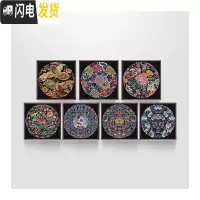 三维工匠十字绣2019新款绣中式三联画龙凤呈祥年年有余五福临菊妍凤求凰 春华秋实[生态棉3股]印花满绣
