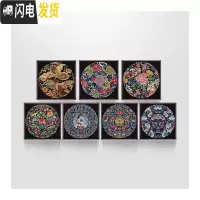 三维工匠十字绣2019新款绣中式三联画龙凤呈祥年年有余五福临菊妍凤求凰 仙鹤长寿[生态棉3股]印花满绣