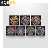 三维工匠十字绣2019新款绣中式三联画龙凤呈祥年年有余五福临菊妍凤求凰 7个一套[生态棉3股]满绣印花