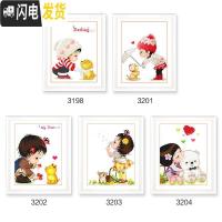 三维工匠十字绣小件2019新款绣卡通可爱儿童房卧室线绣小幅 [国产生态棉3股线绣][型号3201][尺寸37*38cm]