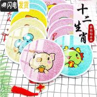 三维工匠十字绣2019年新款十二生肖水晶钻石画满钻带框点贴 钻石画-[生肖鸡-35*35cm-异形钻]送玻璃相框+流苏+