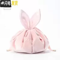 三维工匠丝绒懒人抽绳化妆包网红ins北欧旅行收纳袋旅游束口袋洗漱包少女收纳包