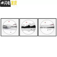 三维工匠十字绣2019新款线绣手工自己绣客厅山水画小件简约 埃及棉线绣新款[单件6505禅意山水1][送工具包]37*3