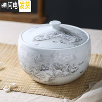 三维工匠家用陶瓷米缸米桶带盖储物米酒腌菜肉油缸5斤10斤20斤密封防潮虫收纳桶