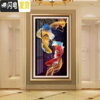 三维工匠十字绣2019年新款5D水晶点粘贴砖玄关客厅钻石画 满钻AB彩钻[60*100厘米]免费补钻,多送30钻量,送