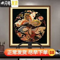 三维工匠十字绣客厅2019小件新款中式凤凰小幅简单绣线绣满绣 自己绣 手工 [五福临门]中格60X60cm棉线