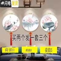 三维工匠十字绣客厅小幅2019新款线绣家用刺绣清新自然风小件卧室 (荷韵2)50*50cm丝线满绣4股绣