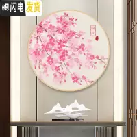 三维工匠十字绣2019新款绣樱花树彼岸花小件线绣富贵吉祥自己绣手工三联画 樱花树50*50cm棉线3股无勾边满绣