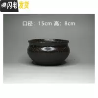 三维工匠粗陶多肉花盆大口径拼盘套装组合透气多肉花盆绿萝陶瓷 158黑点 15*8花盆容器