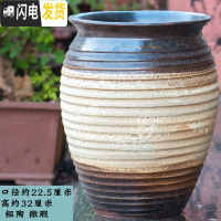 三维工匠特大高筒土陶罐多肉花盆粗陶多肉植物兰花月季陶瓷法师老桩花盆器 ZSHP1377 特大花盆容器
