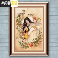 三维工匠2020新款十字绣线绣客厅小幅卧室小件简单学生新手自己 悠闲时光(一)满绣[50*70CM]线量多30免费补线