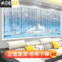 三维工匠蒙娜丽莎十字绣2019新款绣发财鹿客厅大气现代线绣大幅自己绣手工 中格3股绣190*85丝线精准印花