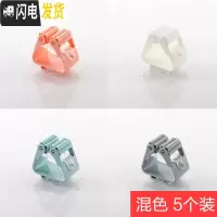 三维工匠免打孔拖把架挂钩强力承重墙壁粘胶卫生间壁挂粘钩收纳置物夹 混色5个装