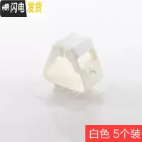 三维工匠免打孔拖把架挂钩强力承重墙壁粘胶卫生间壁挂粘钩收纳置物夹 白色5个装