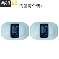 三维工匠免打孔拖把架卫生间拖把挂架拖把夹壁挂拖布架拖把挂钩挂拖把 拖把夹-浅蓝[二个装]