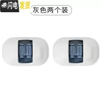 三维工匠免打孔拖把架卫生间拖把挂架拖把夹壁挂拖布架拖把挂钩挂拖把 拖把夹-灰色[二个装]