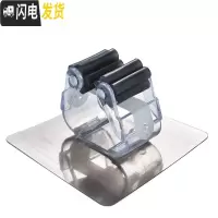 三维工匠拖把挂钩免打孔收纳挂架挂扫把夹卡座强力无痕放卫生间置物架壁挂 黑色(1个挂架)