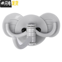 三维工匠大象挂钩强力粘钩贴墙壁壁挂承重吸盘厨房挂勾无痕粘贴后免打孔 北欧蓝[两个装]