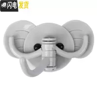 三维工匠大象挂钩强力粘钩贴墙壁壁挂承重吸盘厨房挂勾无痕粘贴后免打孔 北欧蓝[两个装]