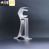 三维工匠窗帘罗马杆支架窗帘杆底座托顶装挂钩架子窗帘架双杆单杆固定配件 加厚玫瑰金侧装单杆支架1个