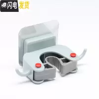 三维工匠拖把挂钩免打孔壁挂卫生间挂架强力粘胶厕所扫把收纳拖布夹子 [1个装]北欧蓝