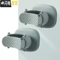 三维工匠免打孔拖把挂钩壁挂式挂拖把卡扣浴室置物架拖把夹拖把架 北欧绿[两个装]