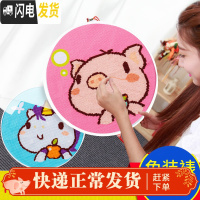 三维工匠十字绣2019新款小件简单线绣十二生肖刺绣新手初学 十字绣-[生肖猪-35*35cm-背景不绣]送玻璃相框+流苏