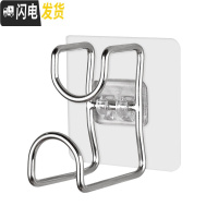 三维工匠浴室置物洗脸盆收纳架卫生间吸盘放盆子壁挂钩浴盆粘钩挂架挂盆架 透明款2个装