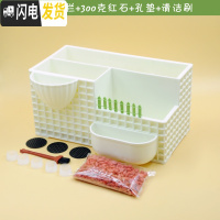 三维工匠创意个性多肉盆北欧风多肉植物花盆肉肉盆树脂塑料长方形大号 花盆+红石+小赠品(无托盘) 大花盆容器