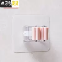三维工匠拖把架扫把架挂免打孔壁挂卫生间家用拖把夹卡座强力无痕挂钩粘钩 滚轮版透明粉色