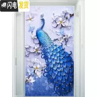 三维工匠钻石画2019新款绣5D大幅客厅满钻孔雀贴砖大气小件自 [炫彩AB+异形钻]尺寸:60*104厘米送工具满十字绣