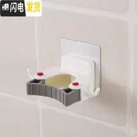 三维工匠无痕粘胶挂拖把夹置物架卫生间墙壁挂钩免打孔强力扫把卡扣固定架 白色[3个装]
