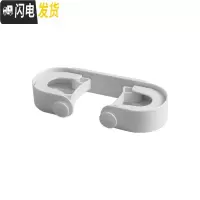 三维工匠拖把夹挂钩免打孔卫生间扫把固定架墙上置物强力壁挂拖布收纳 白色1个装[双位卡槽可挂2个拖把]