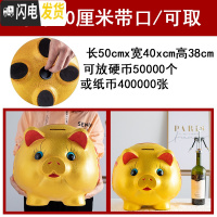 三维工匠储蓄储钱小猪创意不可取大人用家用儿童只进不出大容量 单个长50厘米[可取款]储蓄罐