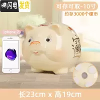 三维工匠储蓄大号只进不出不可存可取大人用可爱男女孩儿童家用金猪存钱罐 10寸:长23CM,宽19CM储蓄罐