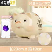 三维工匠储蓄大号只进不出不可存可取大人用可爱男女孩儿童家用金猪存钱罐 10寸萌猪(不可取)储蓄罐