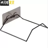 三维工匠铁艺脸盆架浴室收纳架免打孔挂架壁挂浴室强力挂钩厨房粘钩置物架 黑色