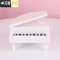 三维工匠萌化仿真钢琴存钱罐可爱储蓄罐装饰少女心摆件儿童生日 升级版钢琴钱罐—白色