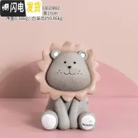 三维工匠可爱创意狮子储钱罐北欧个性防摔大容量儿童存钱罐摆件女生储蓄罐 狮子存钱罐-灰色小号